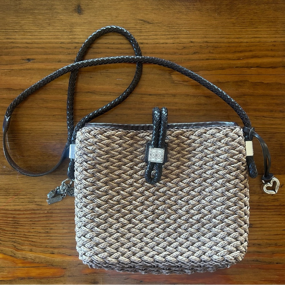 Brighton Woven Jute Retired Handbag Purse